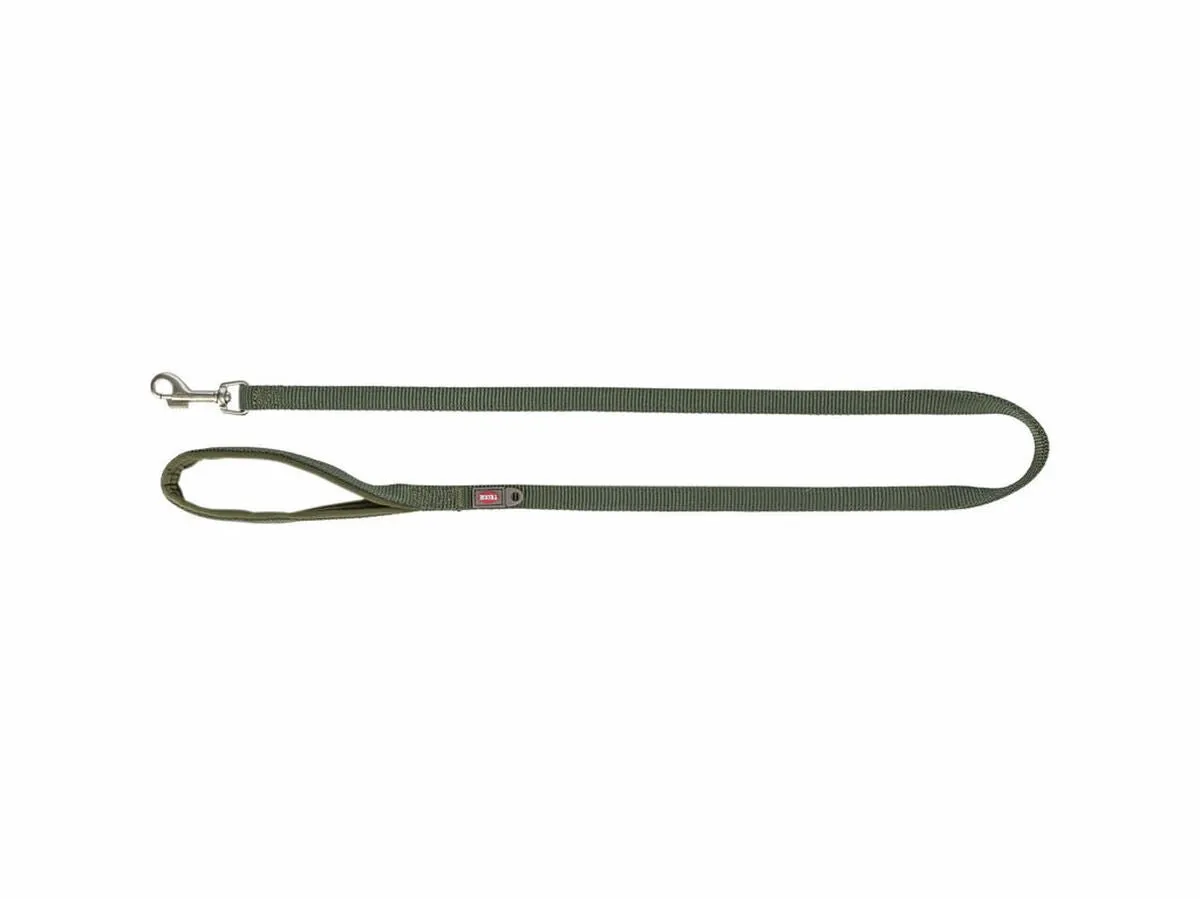 Trixie Hondenriem Premium 100x2.5cm - Olijfgroen