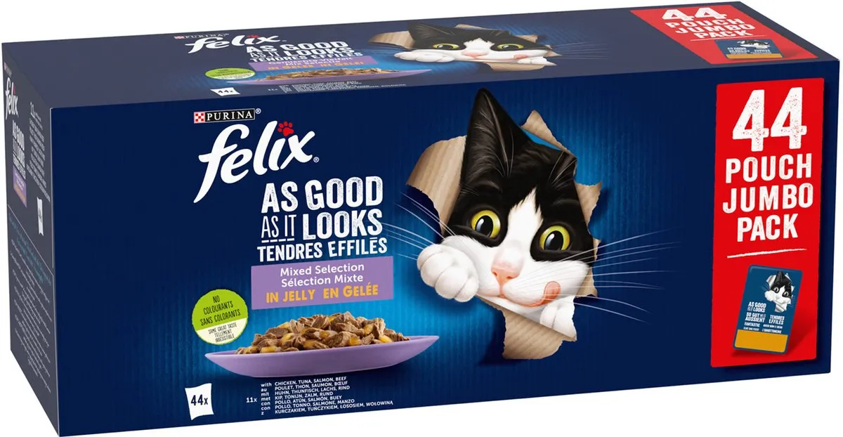 Felix Elke Dag Feest Mix Gelei Kattenvoer - 120x85g - afbeelding 6 van 6