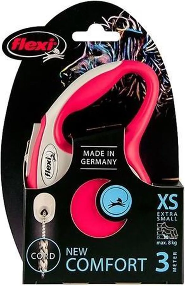 Flexi New Comfort Hondenriem M - 8m Rood