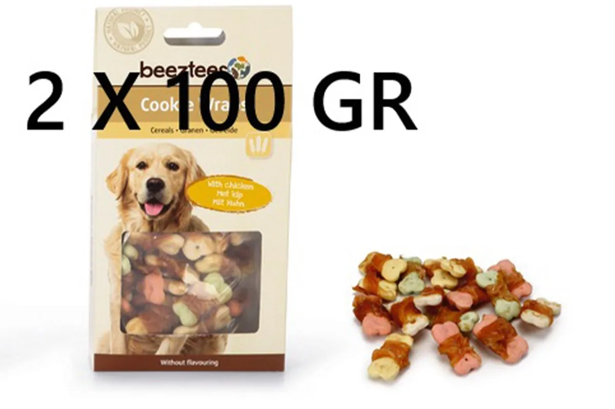 Beeztees Cookie Wrap Kip 200g