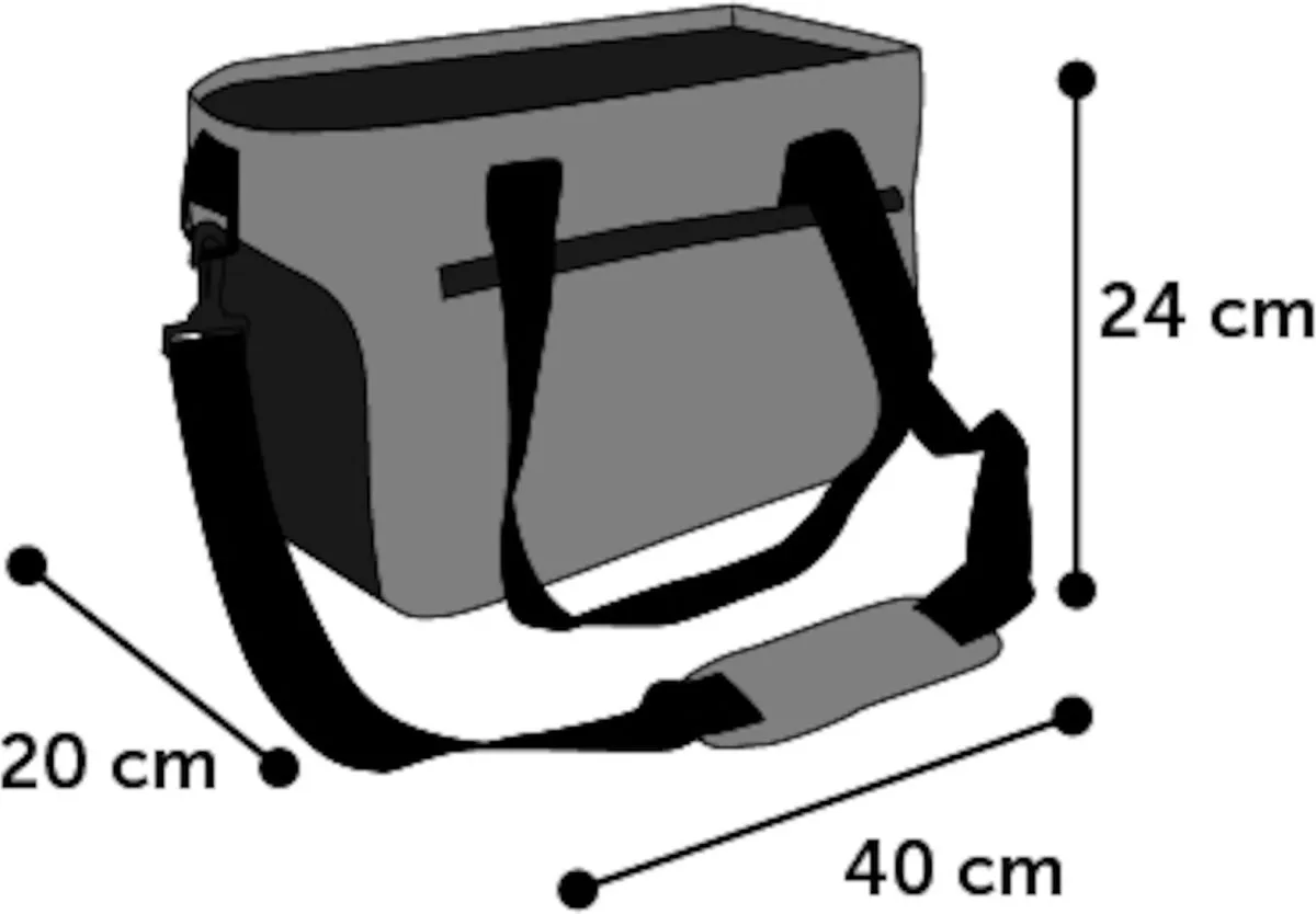 Flamingo Zofia Hondentas - Grijs - 40cm - tot 6kg