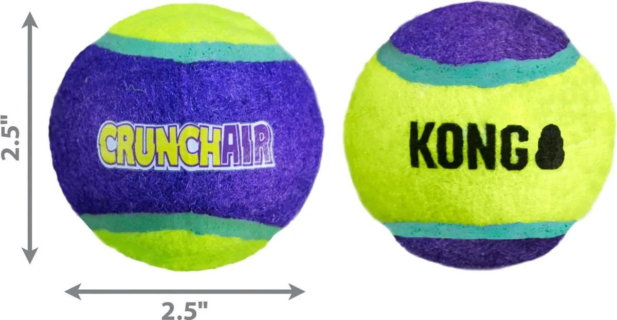 KONG Crunchair Tennisballen - 3 Stuks - afbeelding 2 van 5