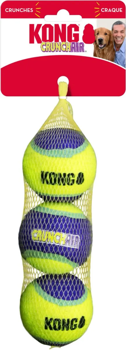 KONG Crunchair Tennisballen - 3 Stuks - afbeelding 3 van 5