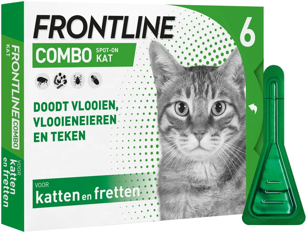 Frontline Combo Kat Vlooiendruppels 3x1.5ml