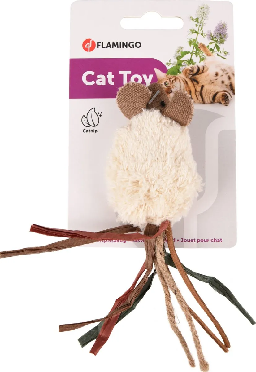 Flamingo Rila Muis met Kwastje - Wit