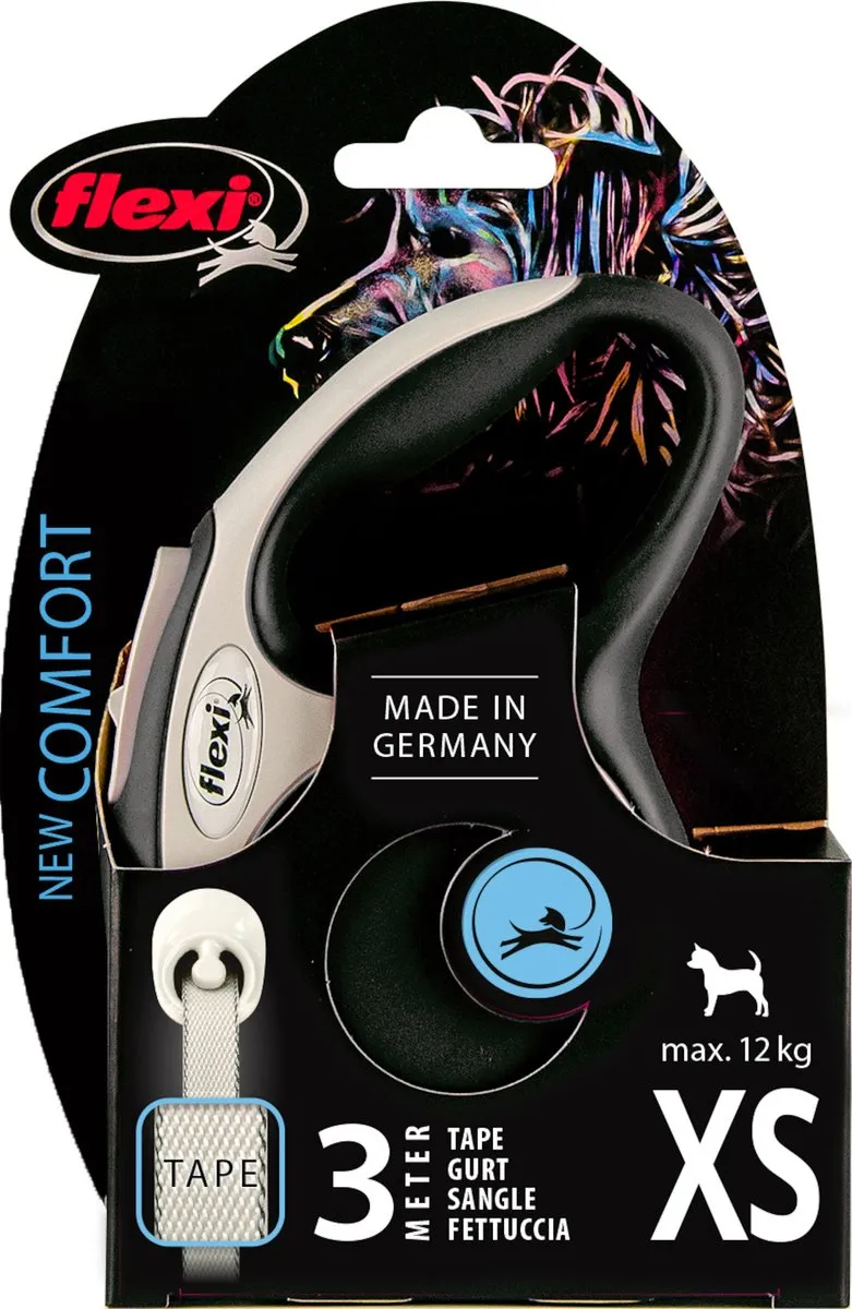 Flexi New Comfort Lint XS - 3m Zwart - afbeelding 6 van 6