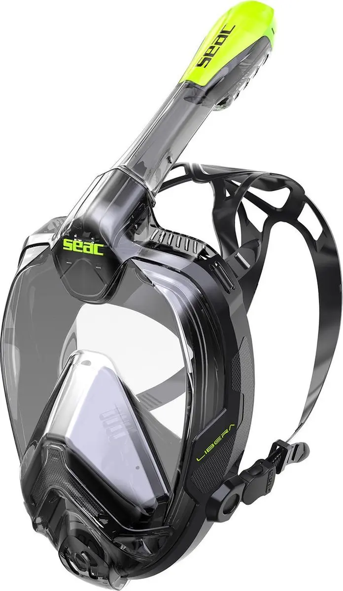 Seac Libera, New Generatie Geïntegreerd Snorkelmasker, Hypoallergene Silicone,