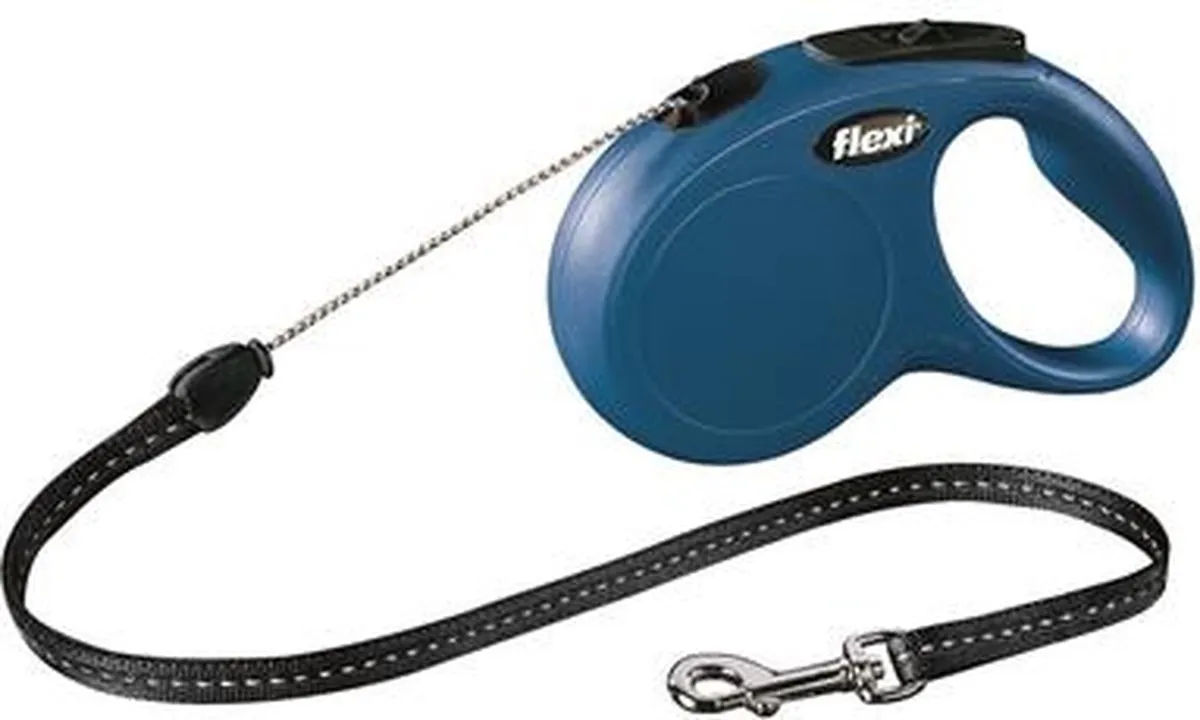 Flexi New Classic Hondenriem Koord - Blauw - 5m - afbeelding 6 van 6