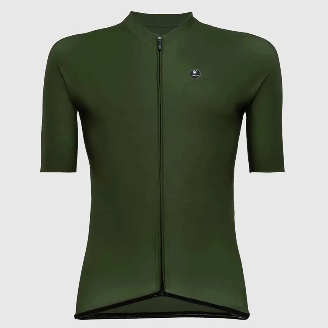 Pissei Prima Pelle Wielertrui Korte Mouw - Army Green - M - afbeelding 3 van 4