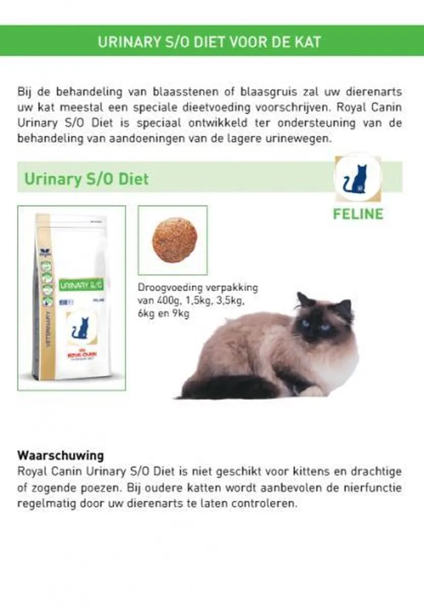 Royal Canin Urinary S/O Kattenvoer Brokjes 6kg - afbeelding 6 van 6