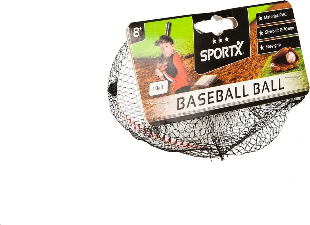 SportX Honkbal Bal - Rood/Wit - afbeelding 3 van 6
