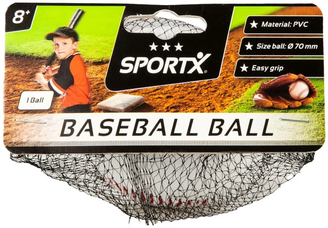 SportX Honkbal Bal - Rood/Wit - afbeelding 4 van 6