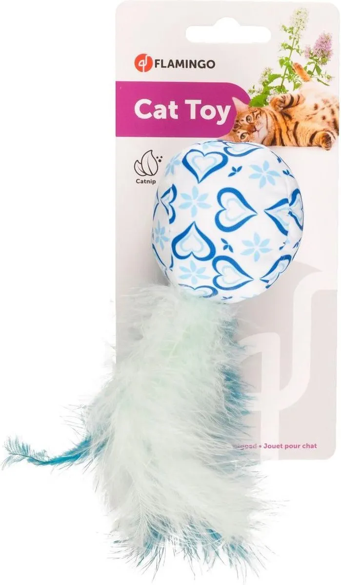 Flamingo Ice Bal Kattenspeelgoed - Blauw