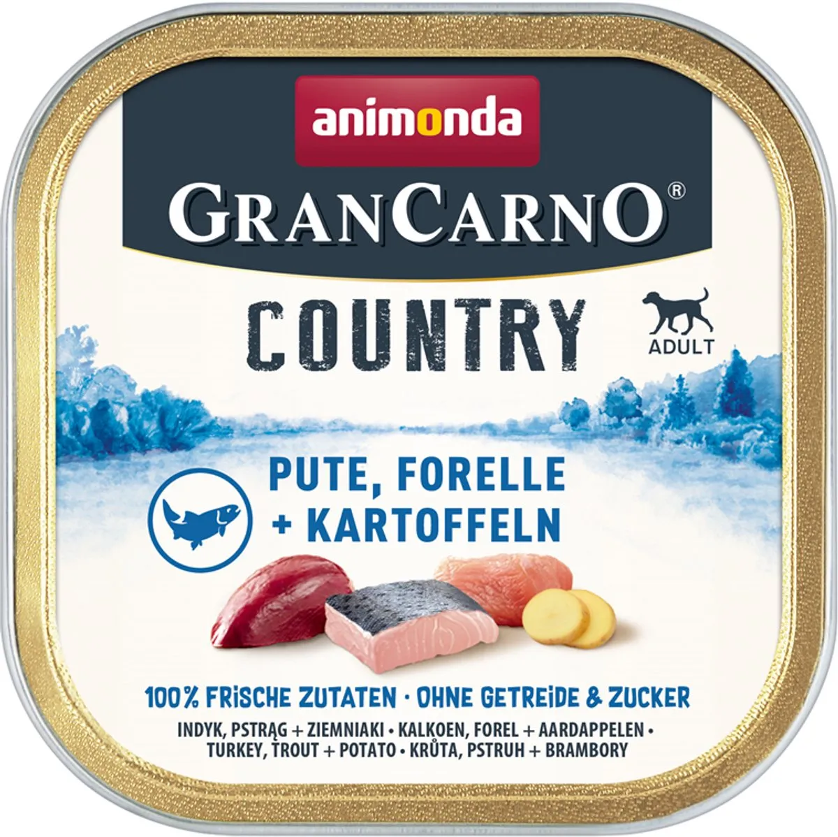 Animonda Dog GranCarno Country Adult Kalkoen Forel Aardappel