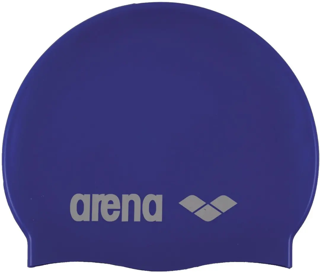 Arena Classic Silicone Badmuts - Wit/Blauw - afbeelding 2 van 3