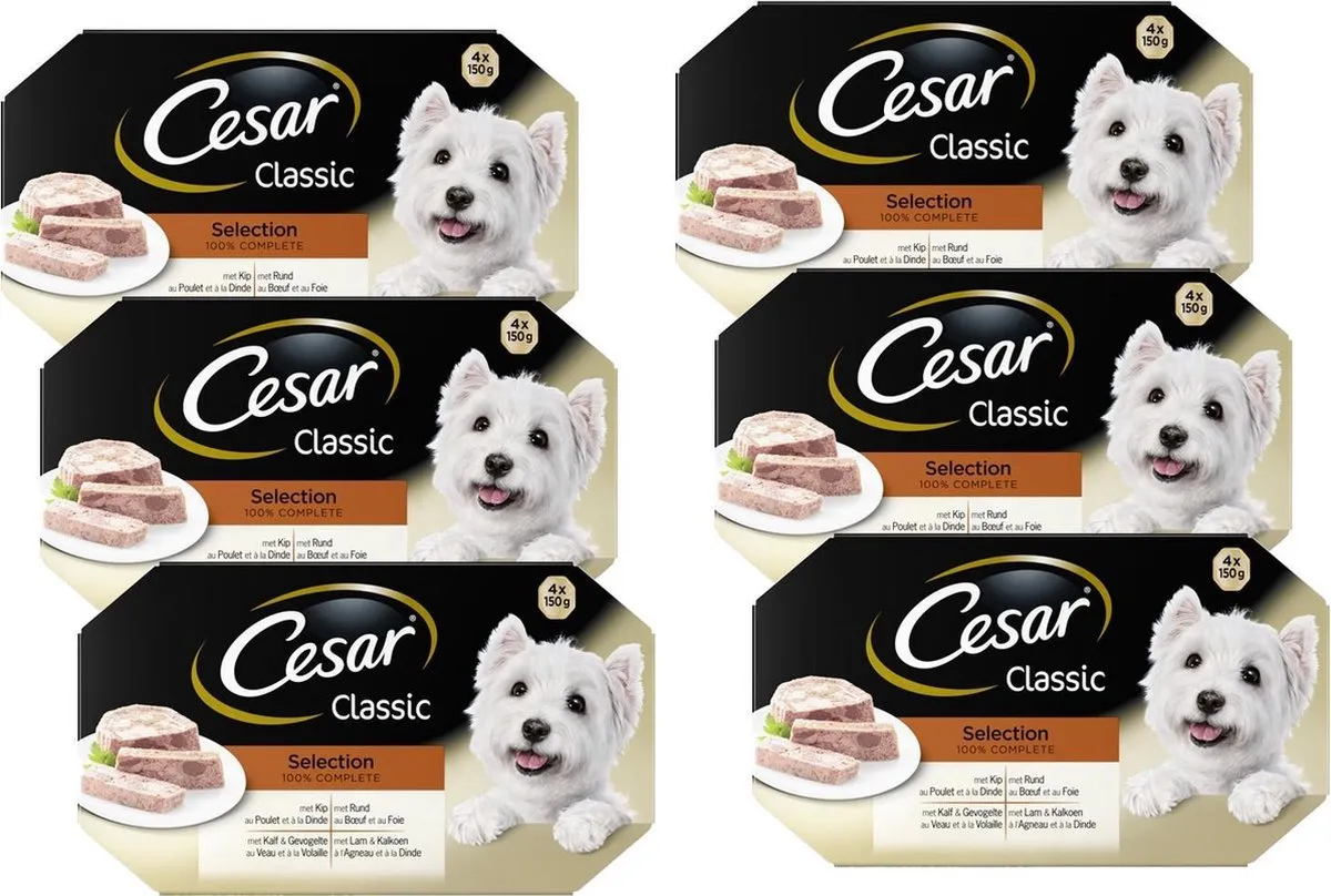 César Classic Selection in Gelei - 6x600g Voordeelverpakking