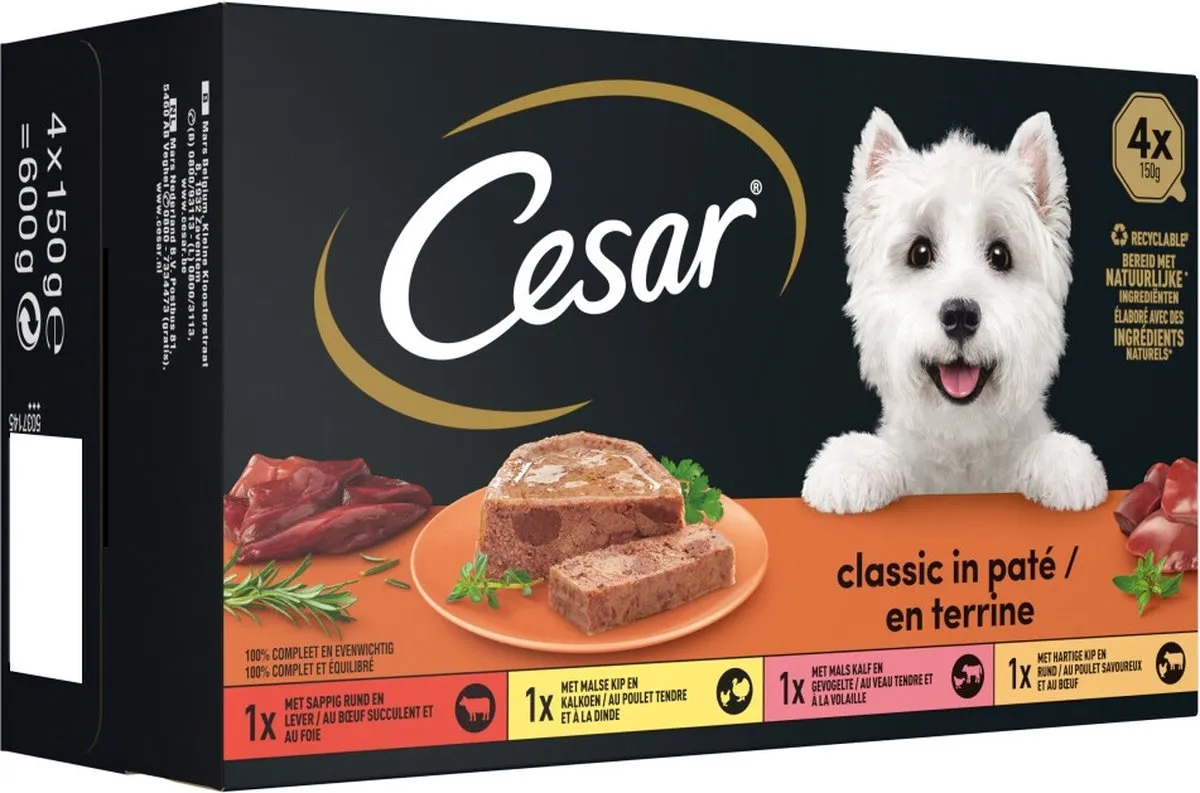 César Classic Selection in Gelei - 6x600g Voordeelverpakking