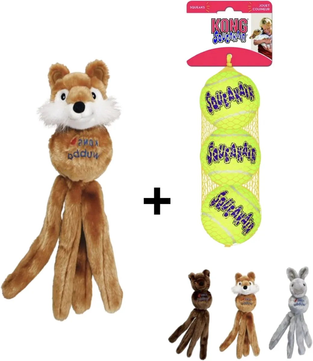 KONG Wubba Friends Assorti + Squeakairs