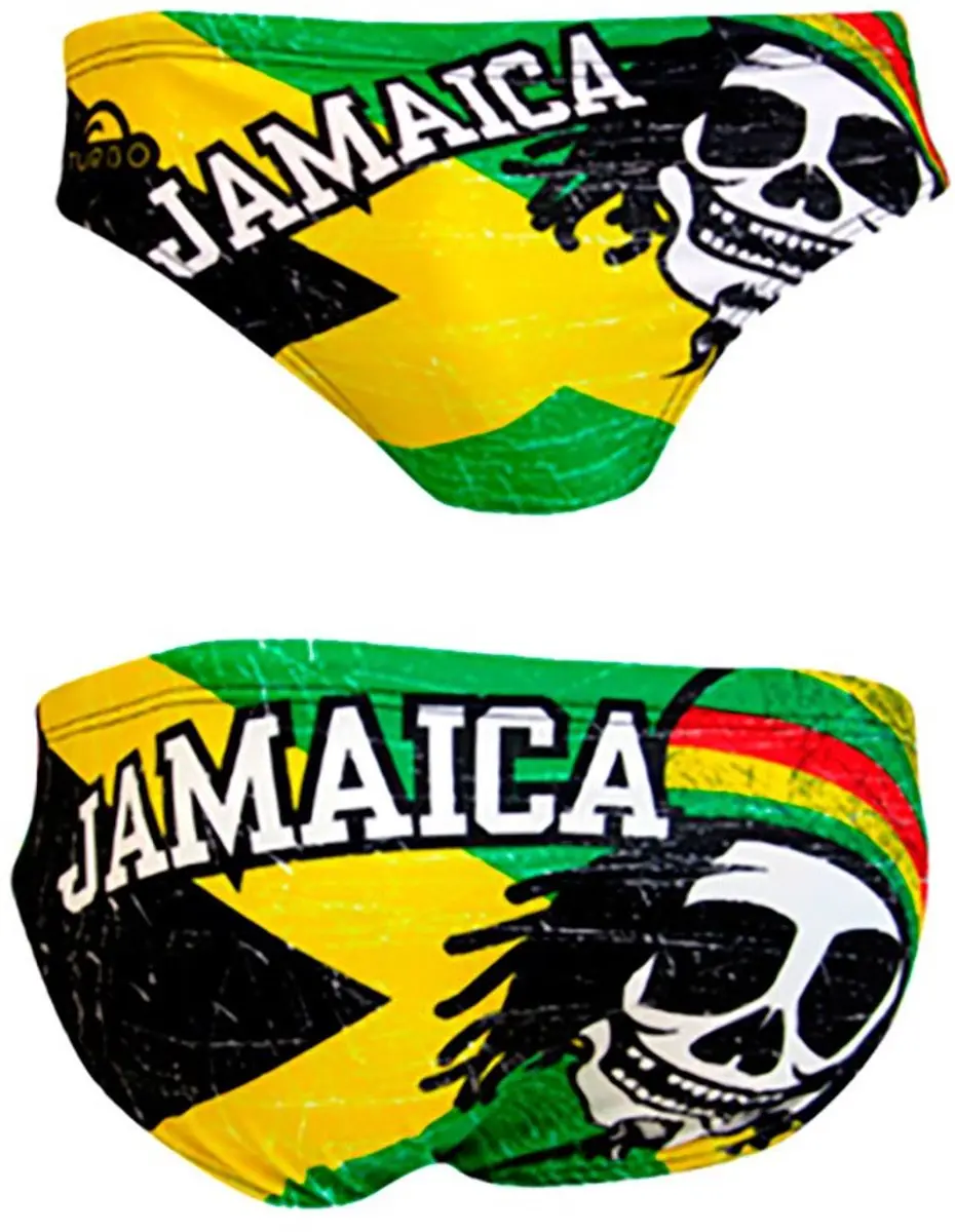 Turbo Jamaica Skull Vintage 2013 Waterpolo Zwemslip Veelkleurig 5XL Man