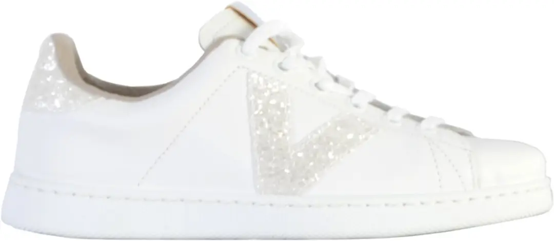 Victoria Tennis Glitter Leren Sportschoenen - Wit - afbeelding 6 van 6