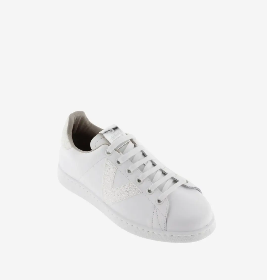 Victoria Tennis Glitter Leren Sportschoenen - Wit - afbeelding 2 van 6