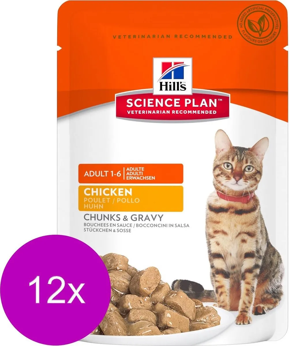 Hill's Science Plan Feline Pouch Adult Kip - 12x 85g - afbeelding 3 van 6