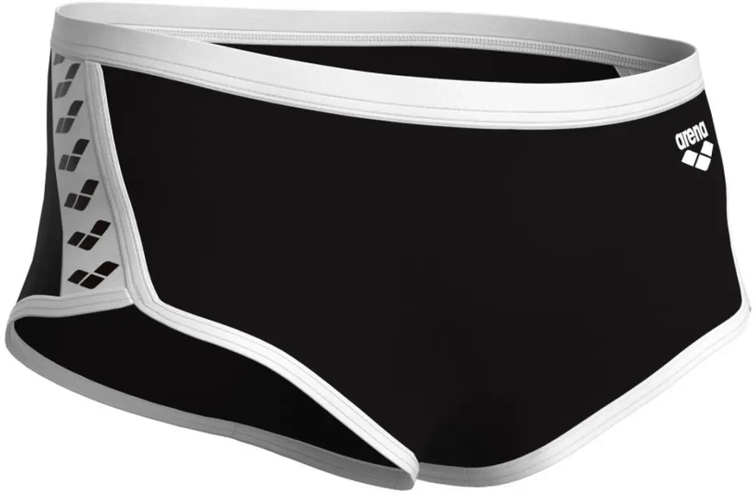 Arena Icons Laag Uitgesneden Zwembroek - Zwart/Wit - afbeelding 2 van 6