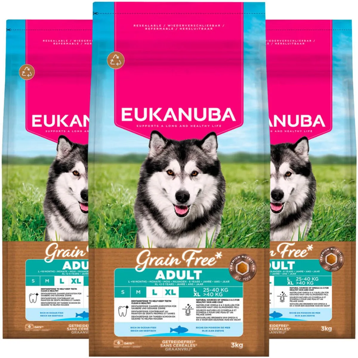 Eukanuba Adult Large Oceaanvis Droogvoer 3x3kg