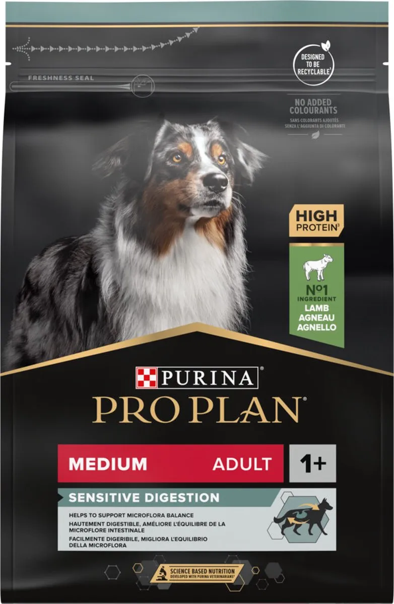 Pro Plan Dog Adult Medium Sensitive Digestion Lam - 12kg (4x3kg)