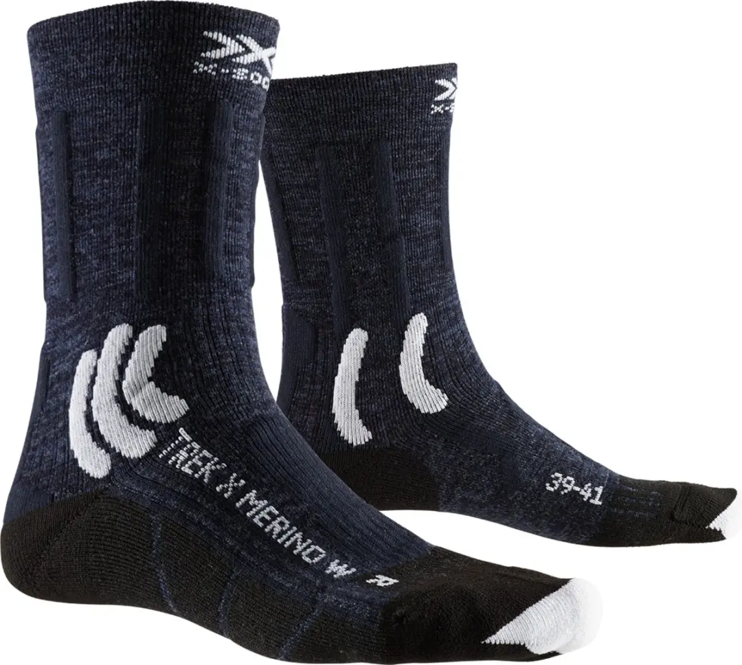 X-socks Wandelsokken Trek X Merinowol/nylon Zwart/wit Mt 35/36