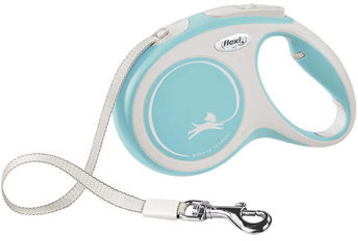 Flexi New Comfort Hondenriem S - 5m - Zwart/Grijs - <12kg