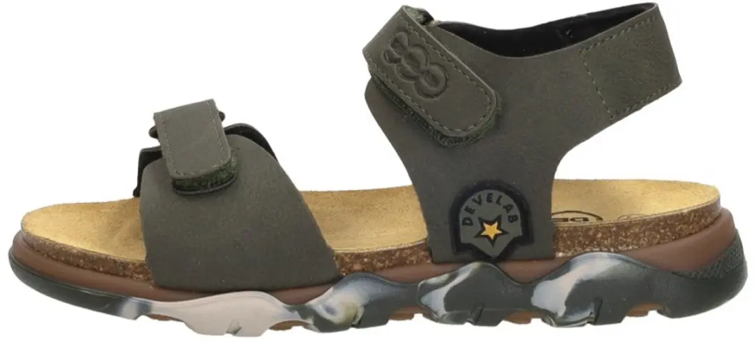 Develab 48493 Velcro Sandalen - Groen Imitatieleer - Maat 34 - afbeelding 2 van 6