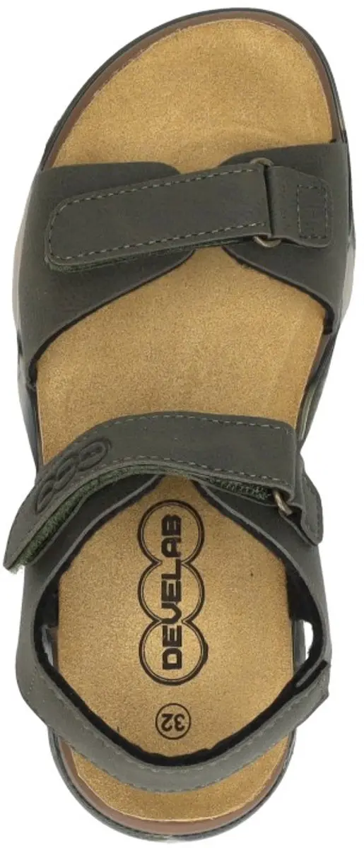 Develab 48493 Velcro Sandalen - Groen Imitatieleer - Maat 34 - afbeelding 4 van 6