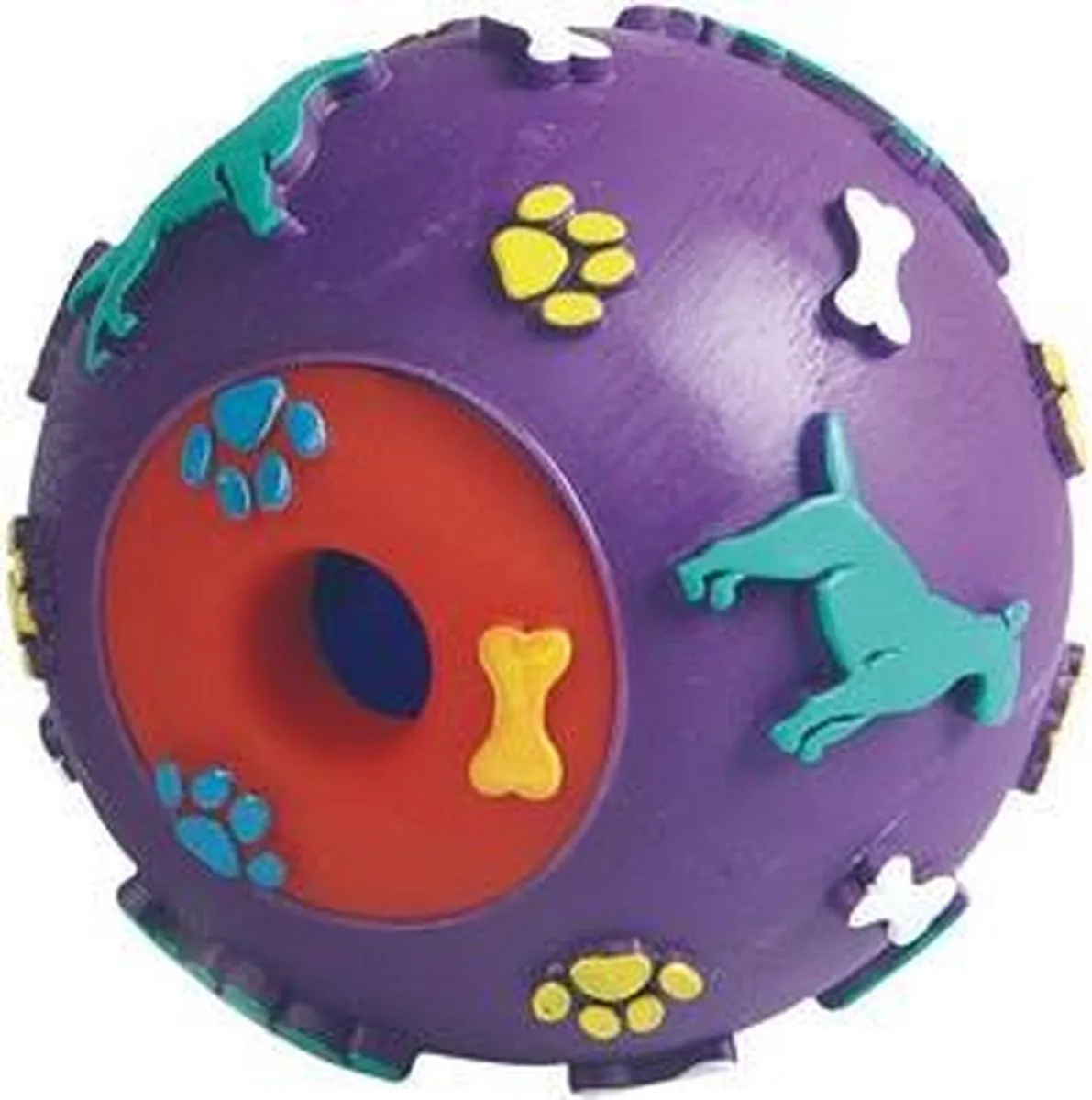 Flamingo Snackbal Taurus Ø11cm - Vulbaar Interactief Hondenspeelgoed - Paars