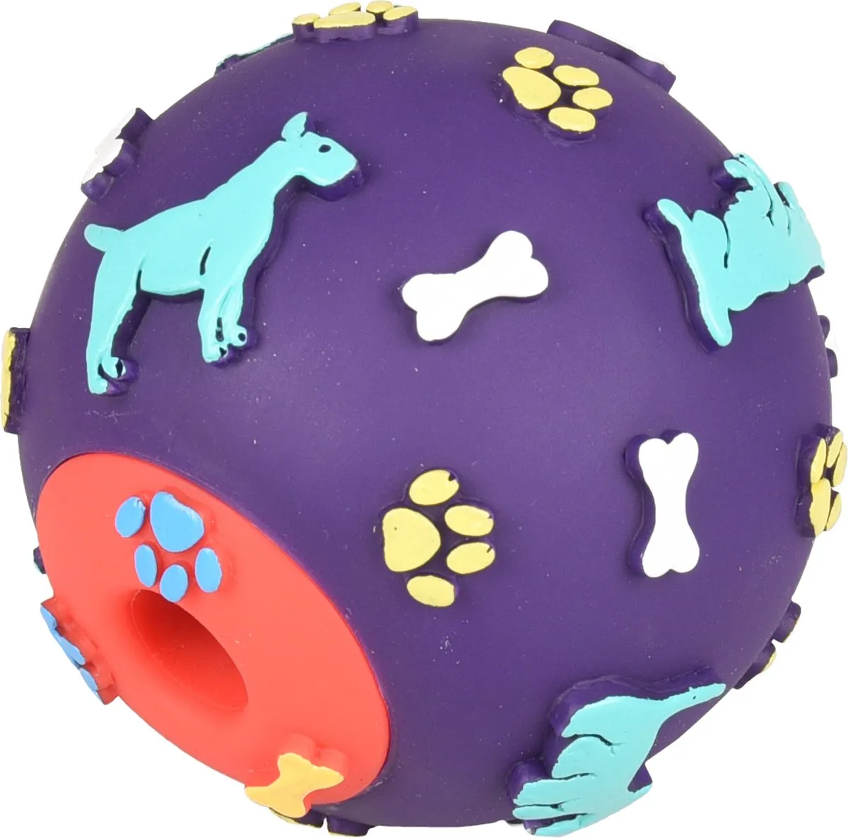 Flamingo Snackbal Taurus Ø11cm - Vulbaar Interactief Hondenspeelgoed - Paars