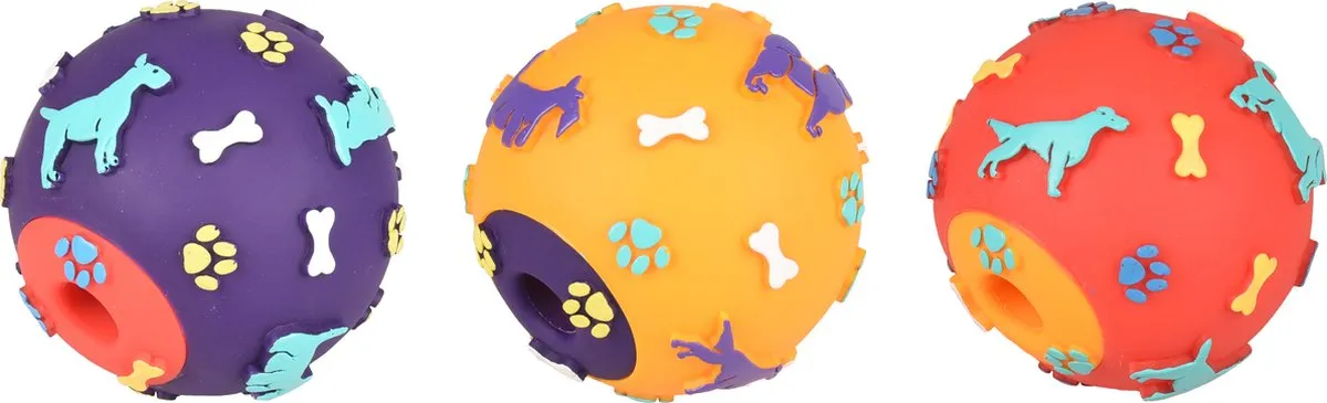 Flamingo Snackbal Taurus Ø11cm - Vulbaar Interactief Hondenspeelgoed - Paars