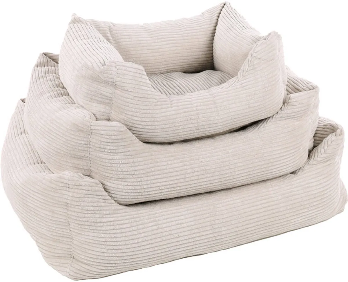 Flamingo Velluto Hondenmand Beige - 80x67x22cm