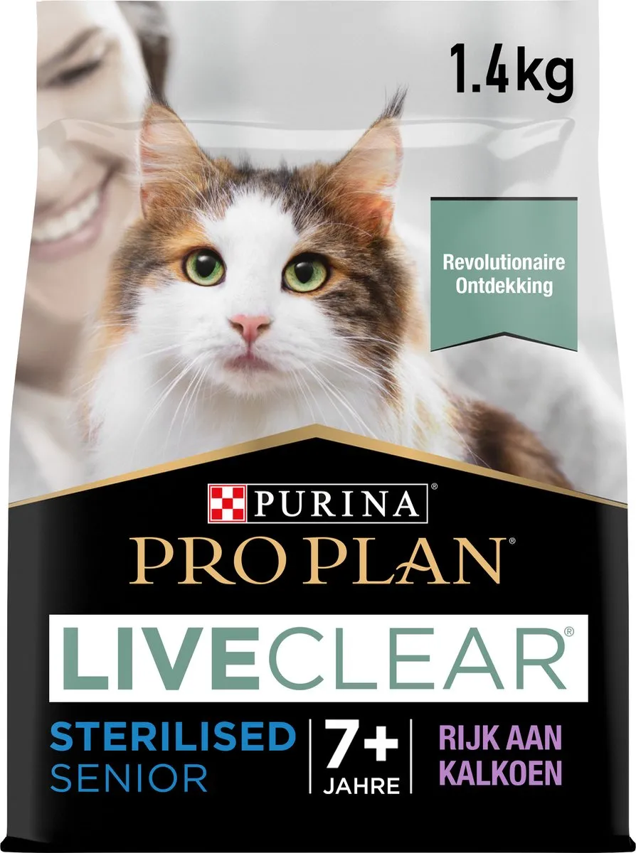 Pro Plan Senior LiveClear Kattenvoer Droogvoer Kalkoen 1.4kg