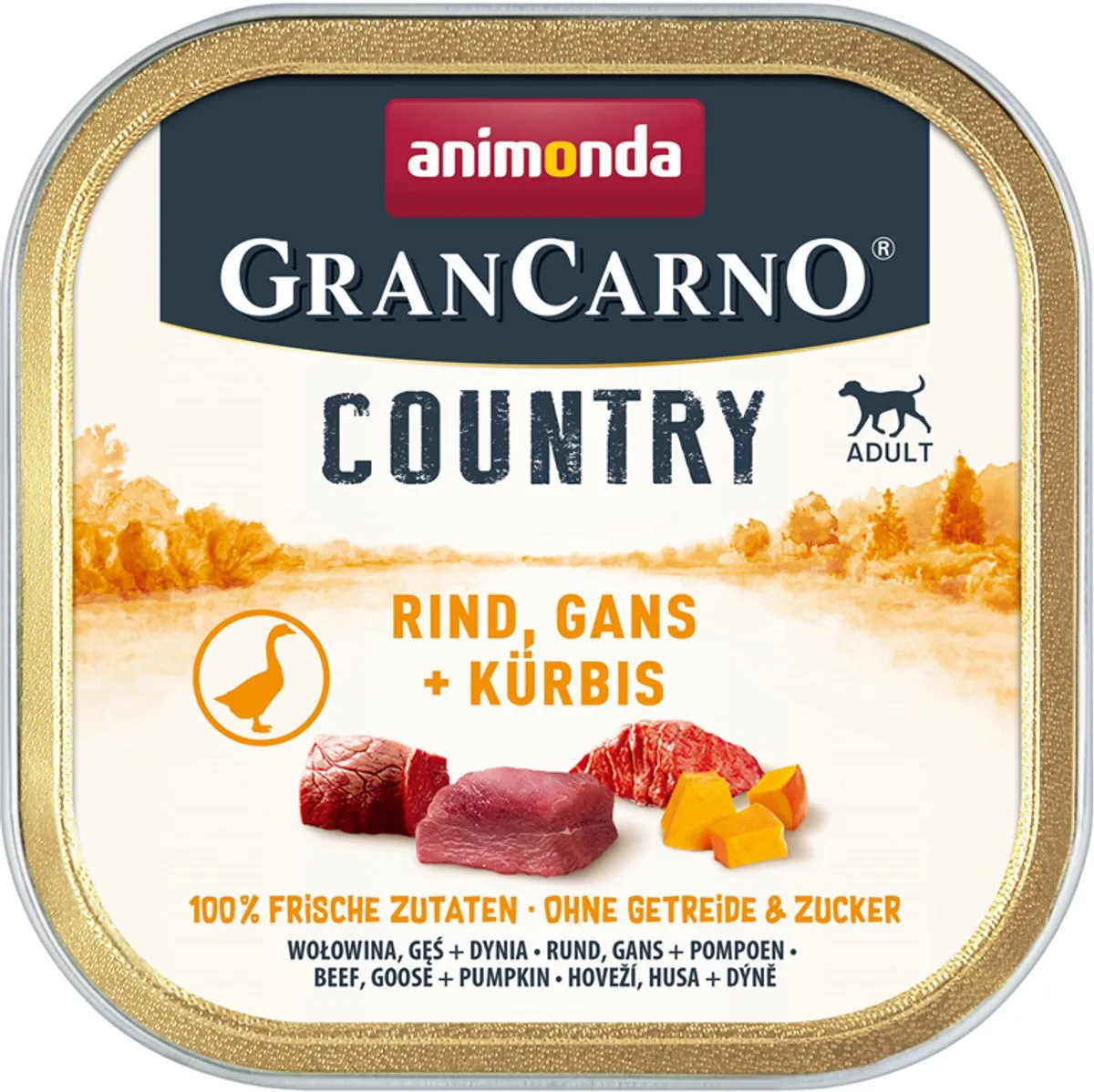 Animonda Dog GranCarno Country Adult Rund Gans Pompoen 22x150g