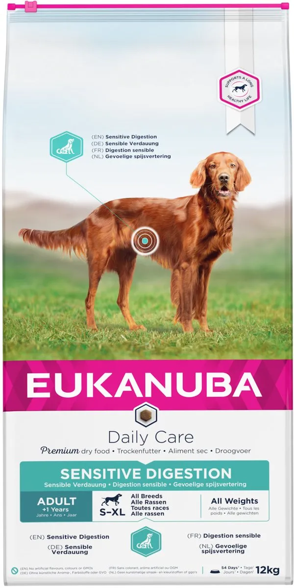 Eukanuba Daily Care Adult Sensitive Digestion Hondenvoer 12kg