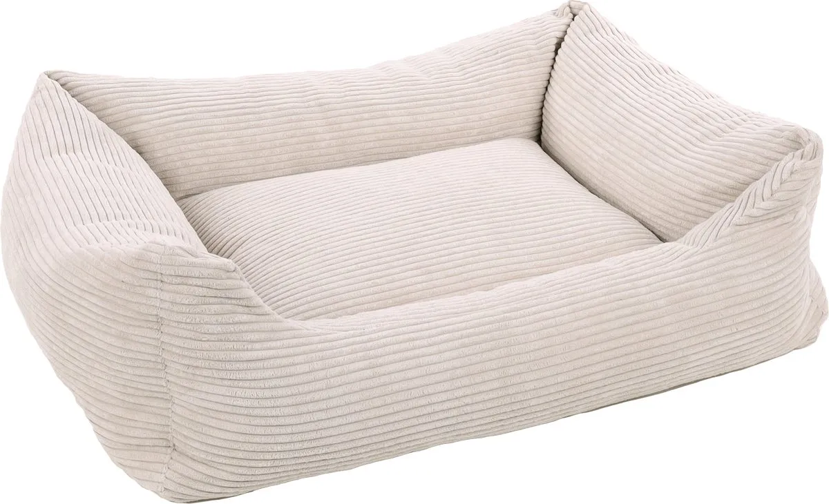 Flamingo Velluto Mand Honden XL Beige 100x80x25cm