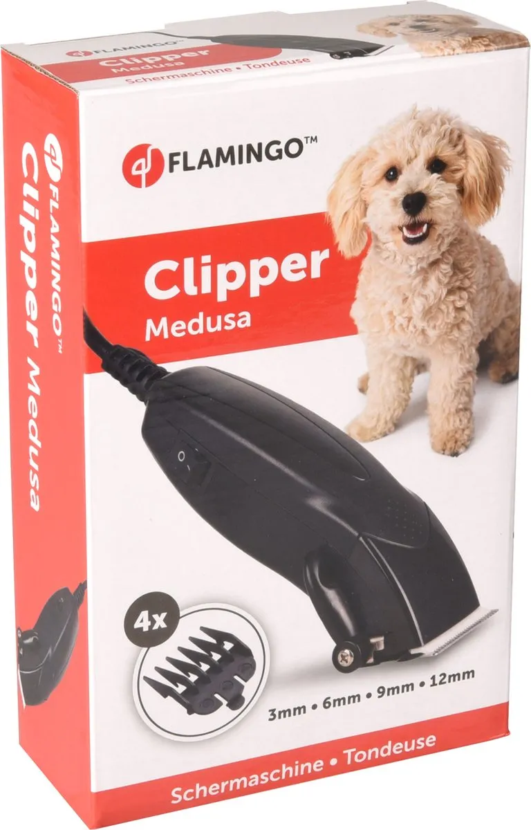 Flamingo Medusa Professionele Hondentondeuse - 5 Scheerkoppen - Zwart