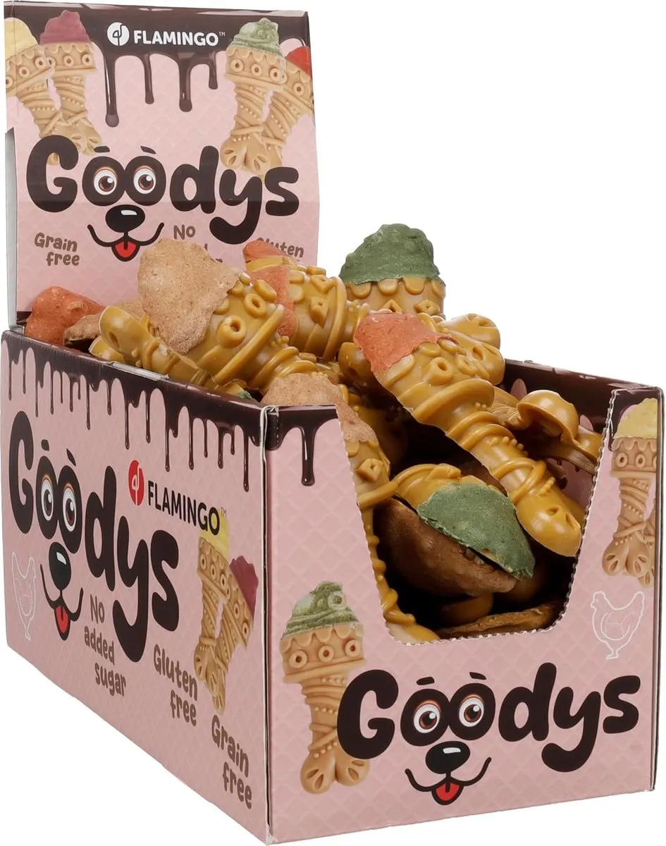 Flamingo Goodys Ijshoorntje Hondensnack - Kip & Zoete Aardappel 1,26kg - afbeelding 4 van 4