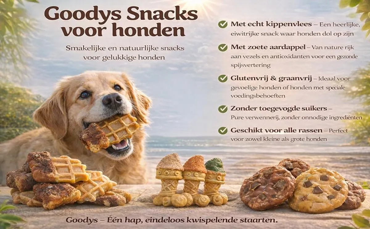 Flamingo Goodys Ijshoorntje Hondensnack - Kip & Zoete Aardappel 1,26kg - afbeelding 3 van 4