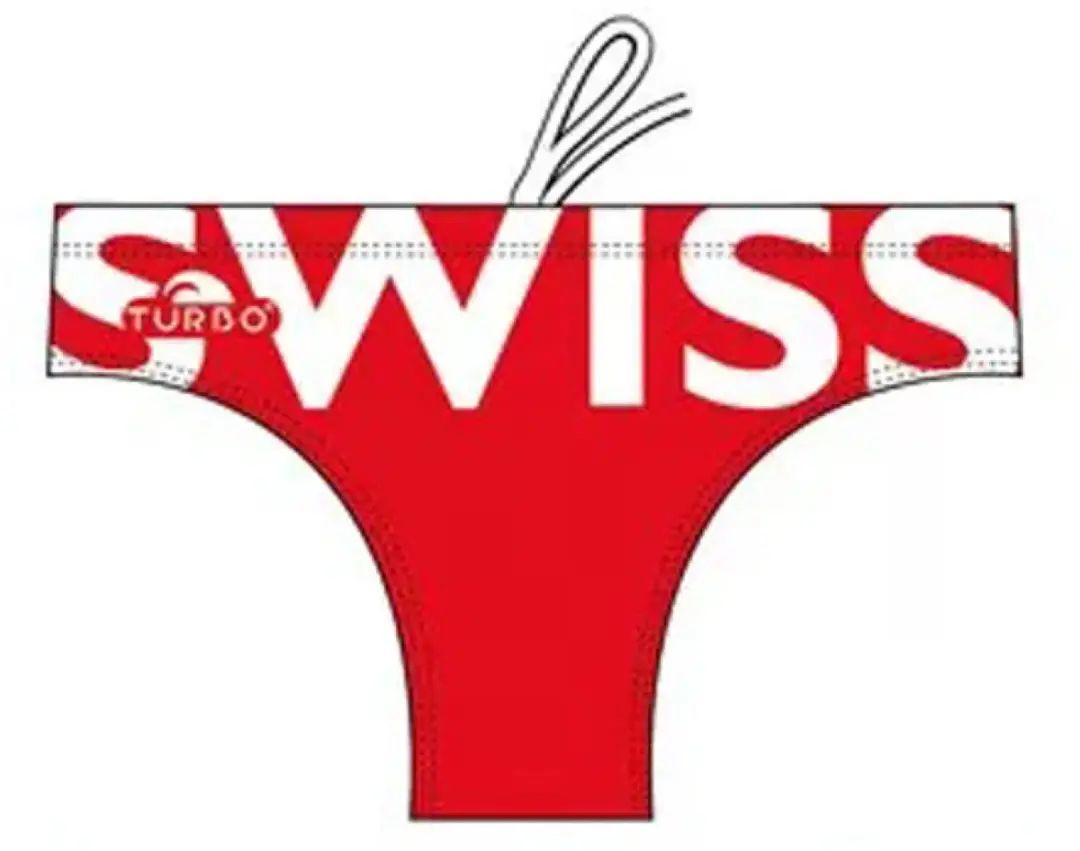 Turbo Switzerland Zwemslip Rood,Wit S Man