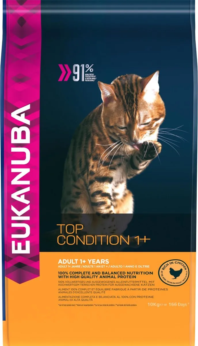 Eukanuba Cat Adult Top Condition 1+ Kip - 10kg