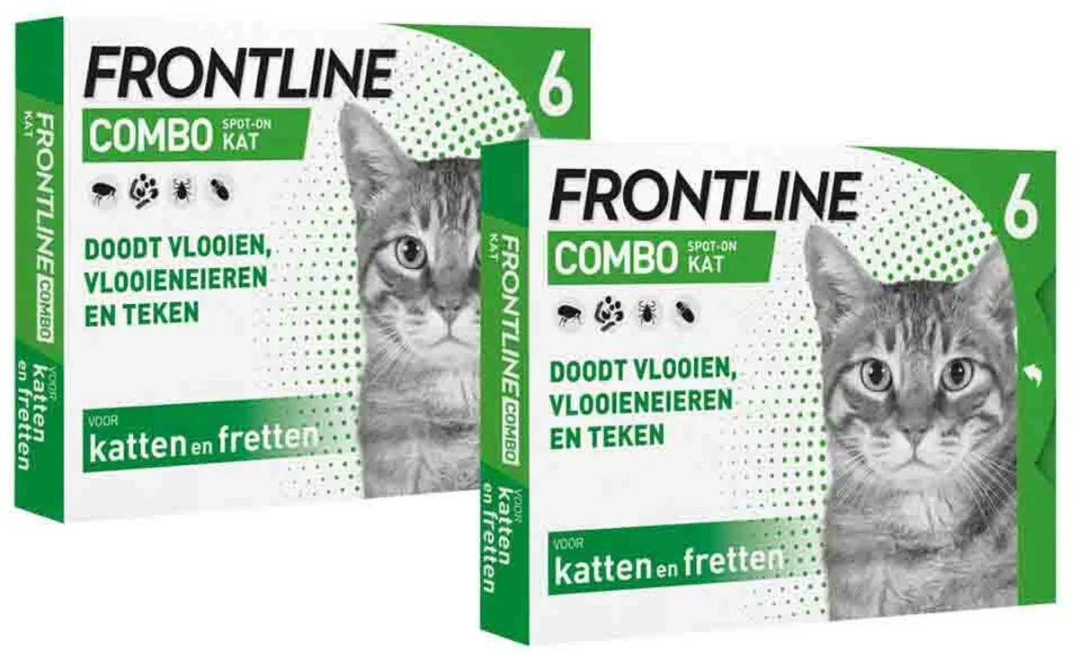 Frontline Combo Spot On Kat 12g - 2x6 Pipetten