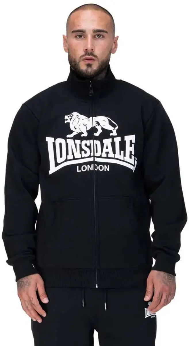Lonsdale Blencarn Sweatshirt Met Rits Zwart M Man