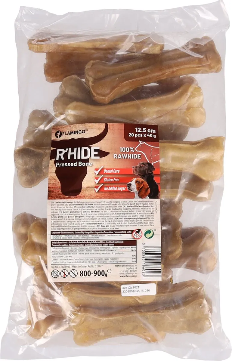 Flamingo R'hide Snack Honden Been 134484 - 20 Stuks