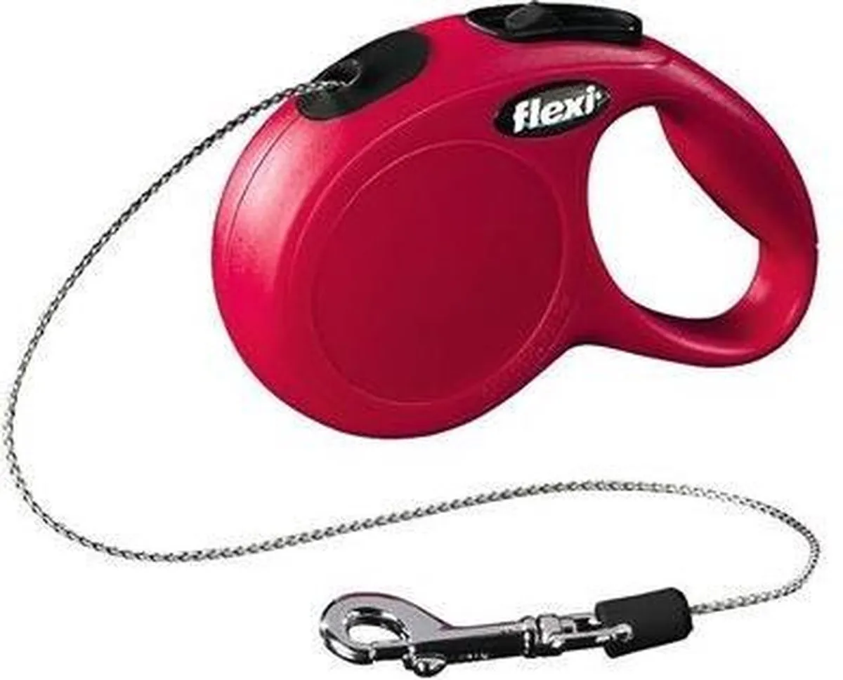 Flexi New Classic Hondenriem Koord - 8m - Rood - afbeelding 6 van 6